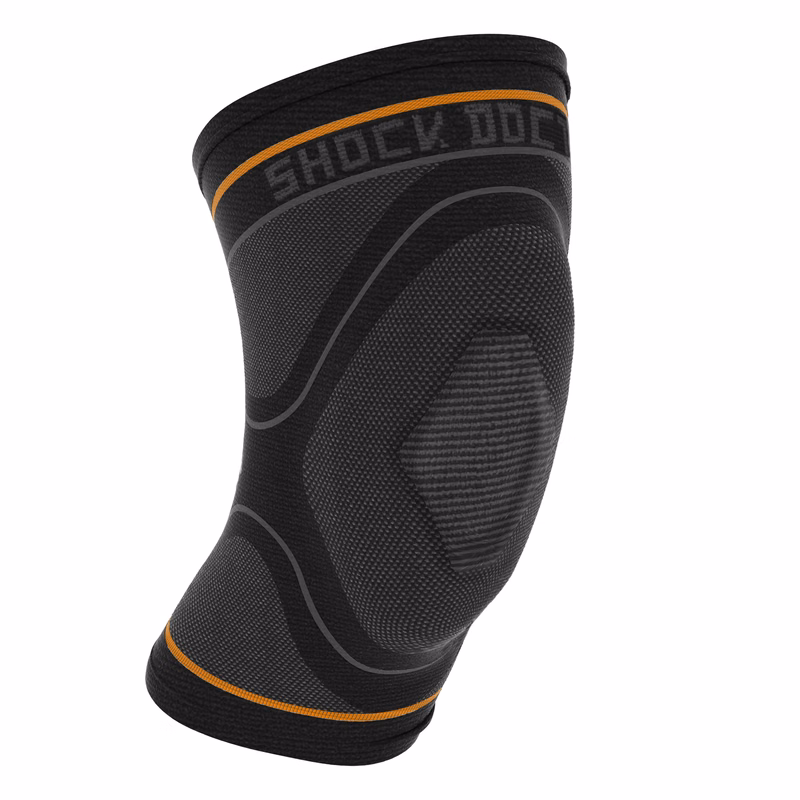 Comp Knit Knee Slv w/Gel Supp Blk/Gry
