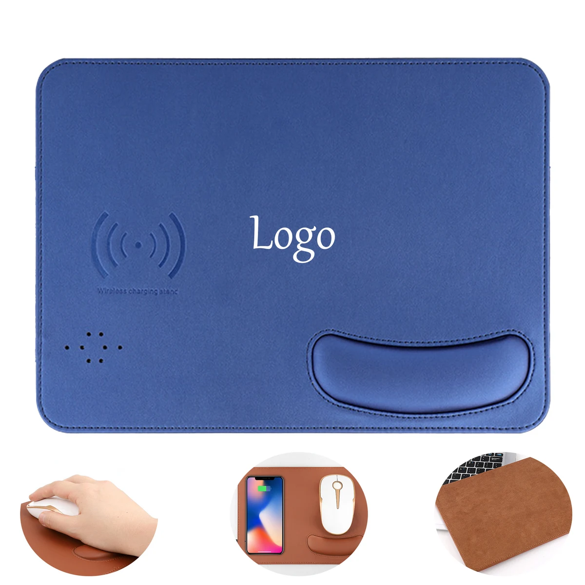Wireless Charging Mouse Pad with Wrist Rest 1