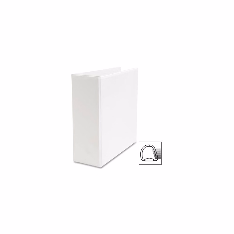 4" 3-Ring Binders - White D Rings View Covers
