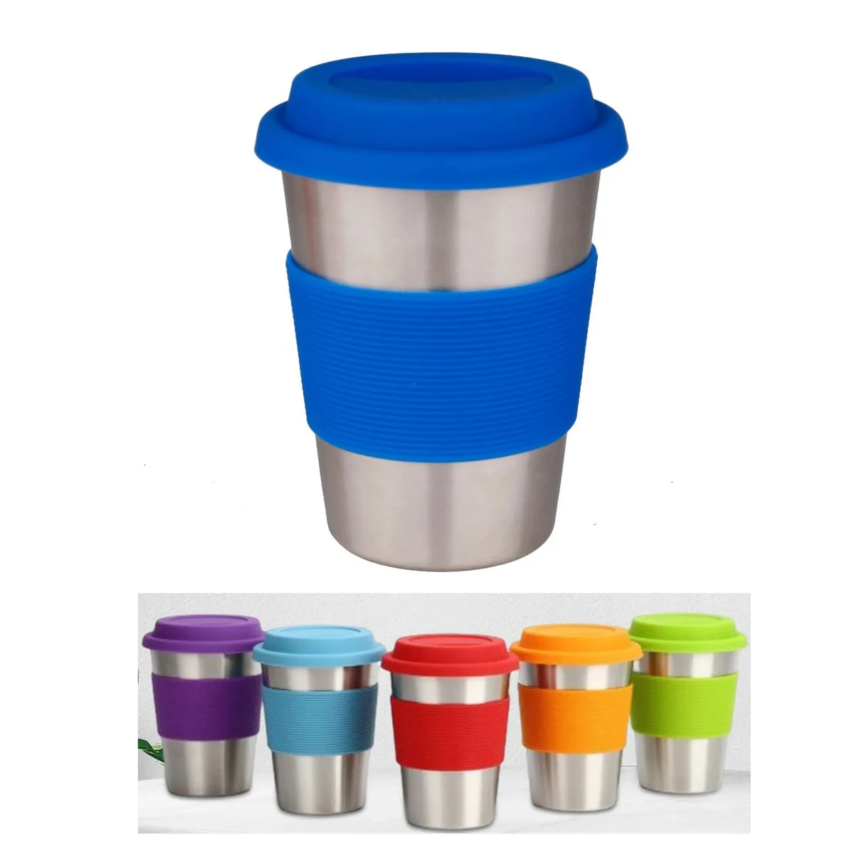 8oz Metal Cup w/ Silicone Sleeve 1