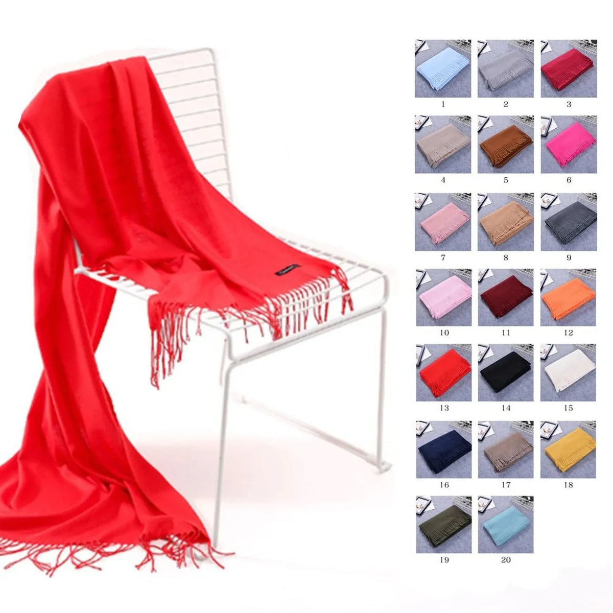 Cashmere Wrap Scarf Warm Keeping Shawl 1