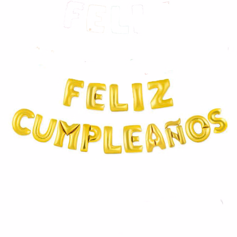Happy Birthday Balloons Decorations Set Gold Foil Mylar Letter Balloons Banner Latex Confetti Balloo