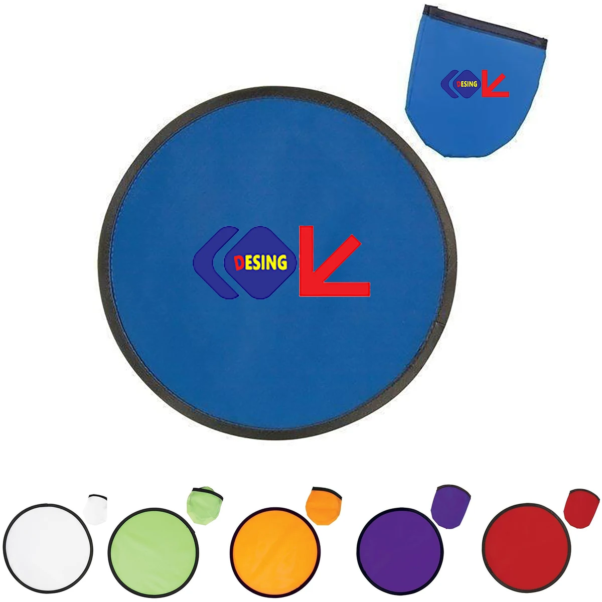 MOQ 100 pcs 10" Folding Flying Disc w/Pouch 1