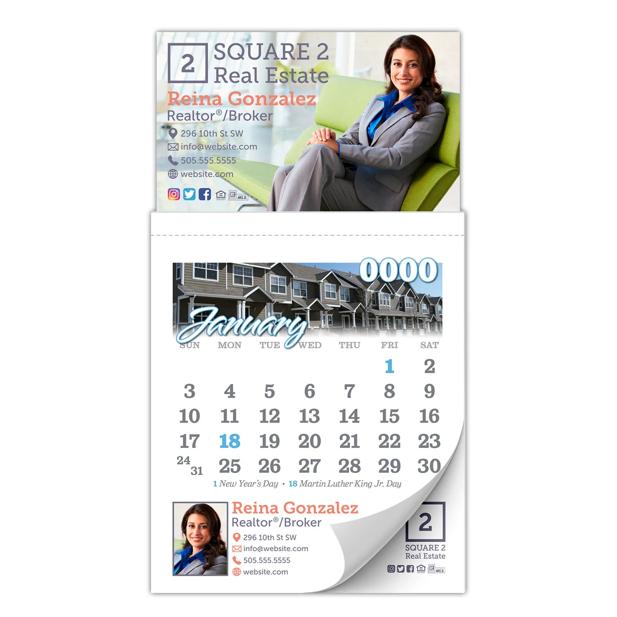 Magna-Cal Business Card Magnet Calendar - Custom 3.5x6.25 1