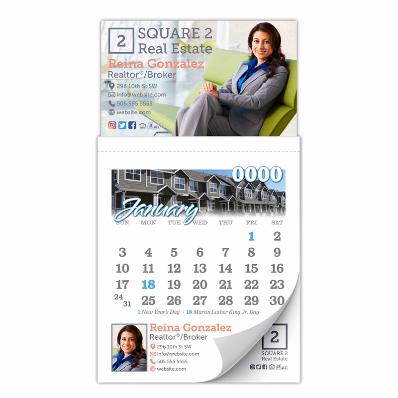 Magna-Cal Business Card Magnet Calendar - Custom 3.5x6.25