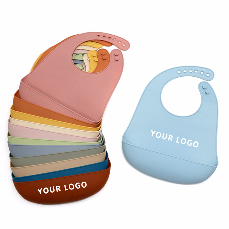 Folding Silicone Baby Bib MOQ 50