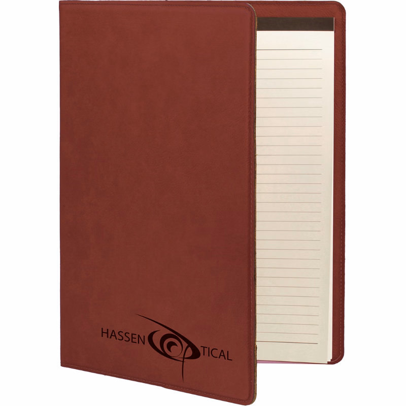 7" x 9" Rose Leatherette Small Portfolio with Notepad