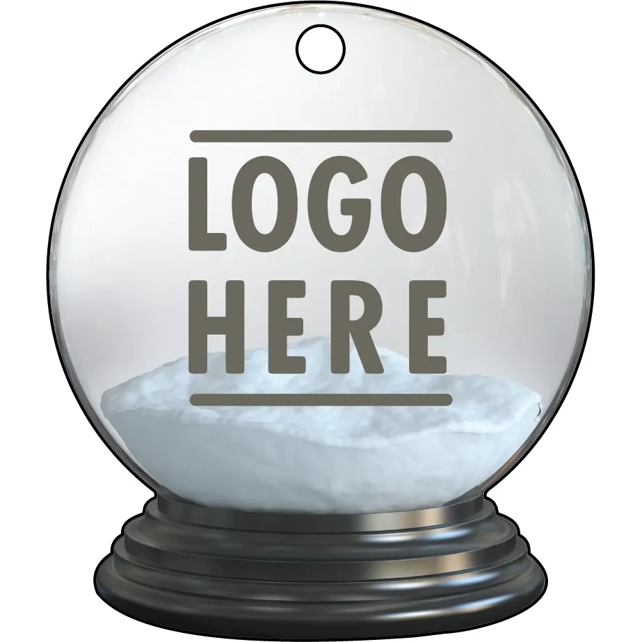 1/4" Recycled Wood Ornaments-Snow Globe with Snow 1