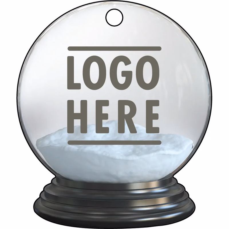 1/4" Recycled Wood Ornaments-Snow Globe with Snow