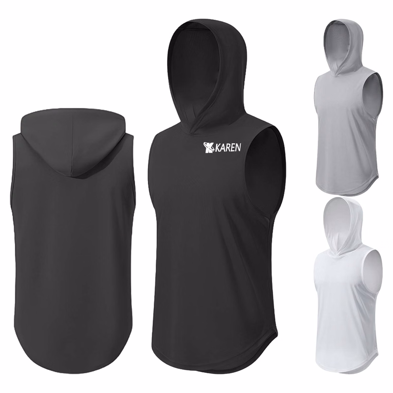 Quick Drying Loose Hooded Fitness Sport Vest