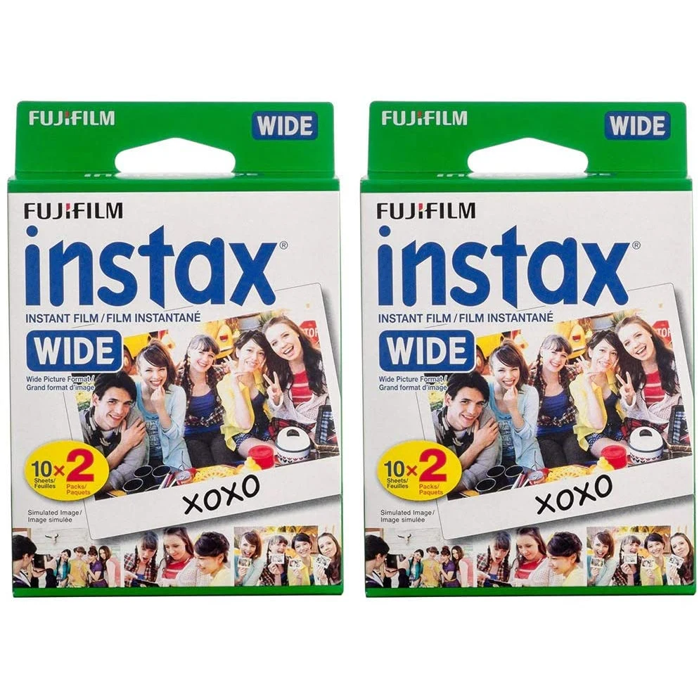 Wide Instant Film, White, 20 Exposures (2 Boxes) 1