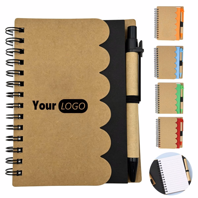 Scalloped Spiral Notebook For Handwritten Note Recording
