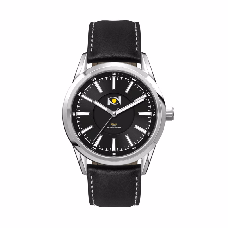 42MM, SS, SILVER CASE, 3-HAND "SOLAR" MVT