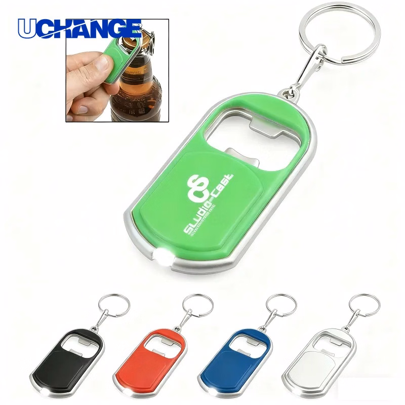 LED Keychain with Opener Tool