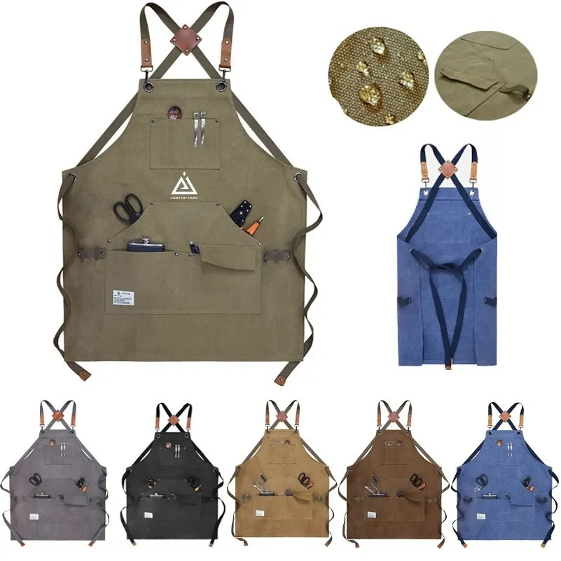 Canvas Multi Pocket Gardening Barbecue Mechanic Tool Apron 1