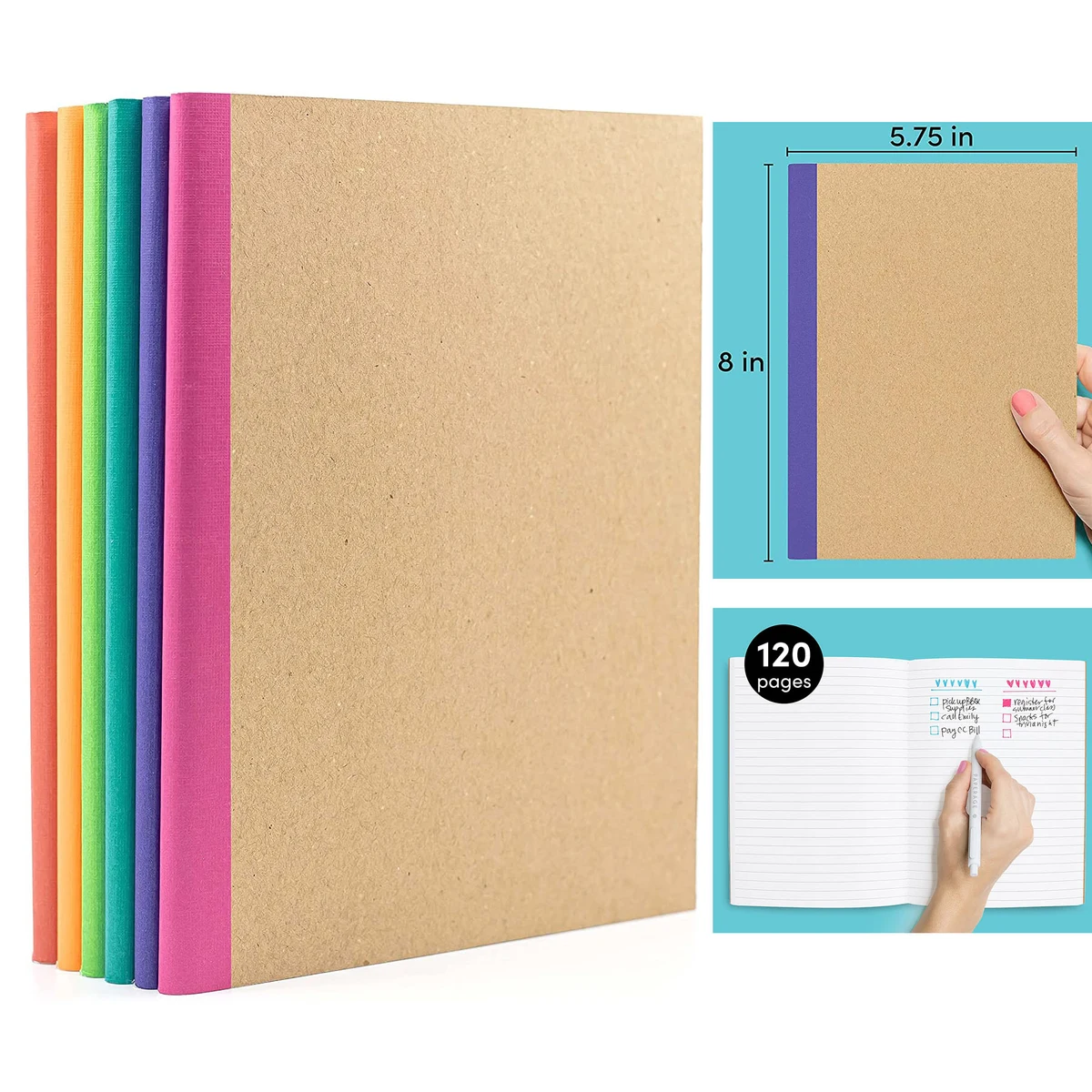 8 x 5.75 Inches Composition Notebook Journals 1