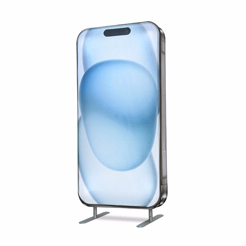 Phone Shaped Exhibit Stand Hardware 2.6ft