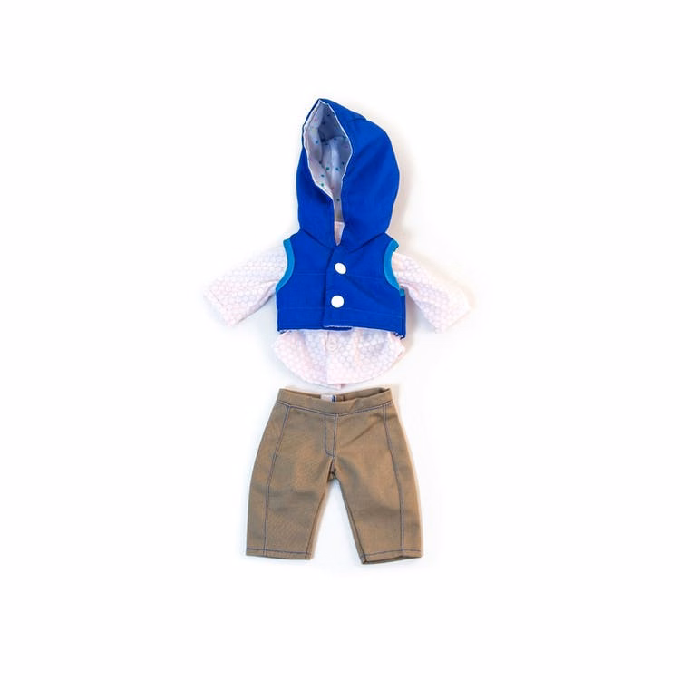 Doll's Winter Clothing Sets - Navy/Brown 12.6"