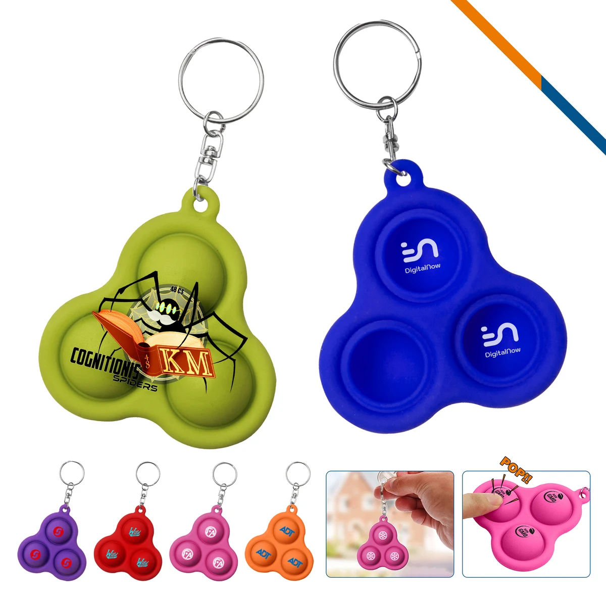 UFO Push Pop Bubble Keychain 1