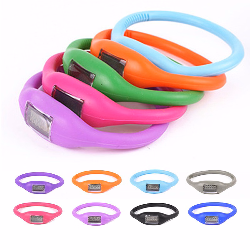 Imprinted Silicone Bracelet Pedometer
