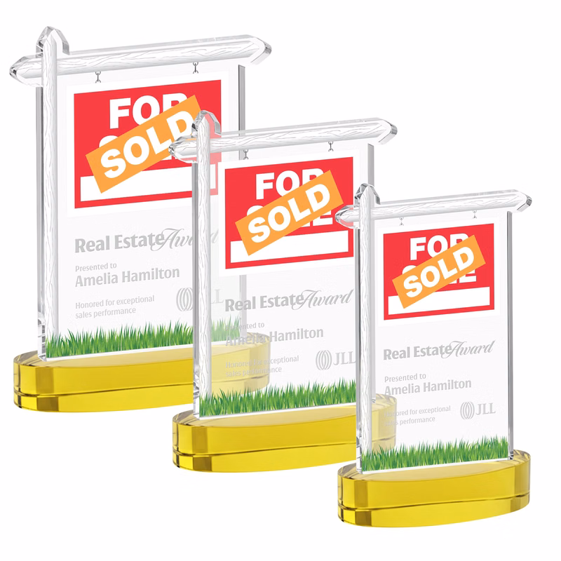 Real Estate Award on Alberton Base - Gold