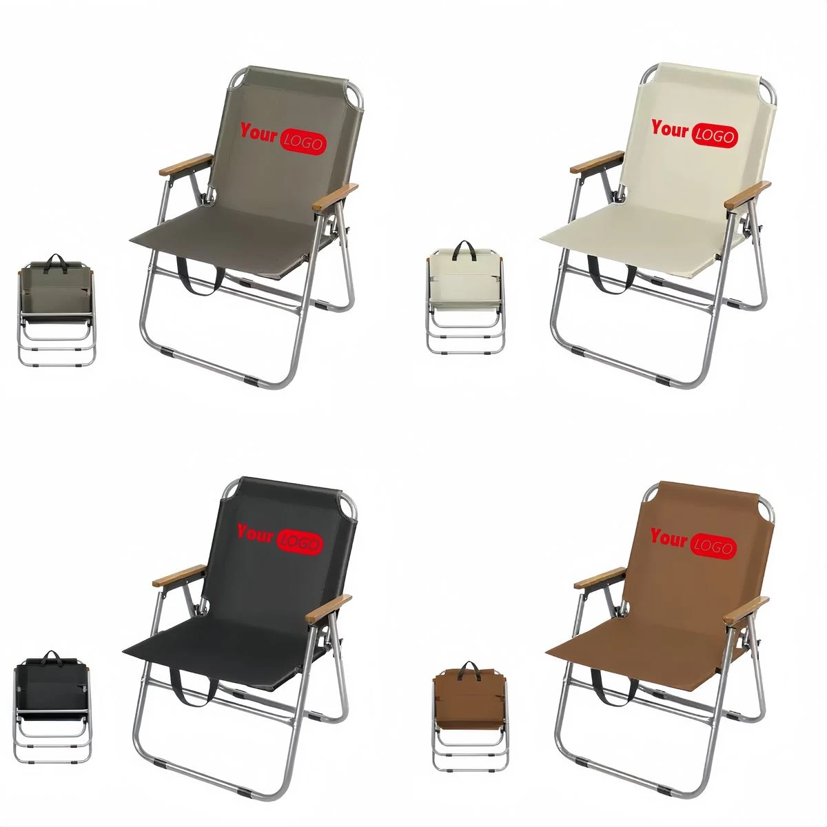 Outdoor Folding Camping Chair With Armrests 1