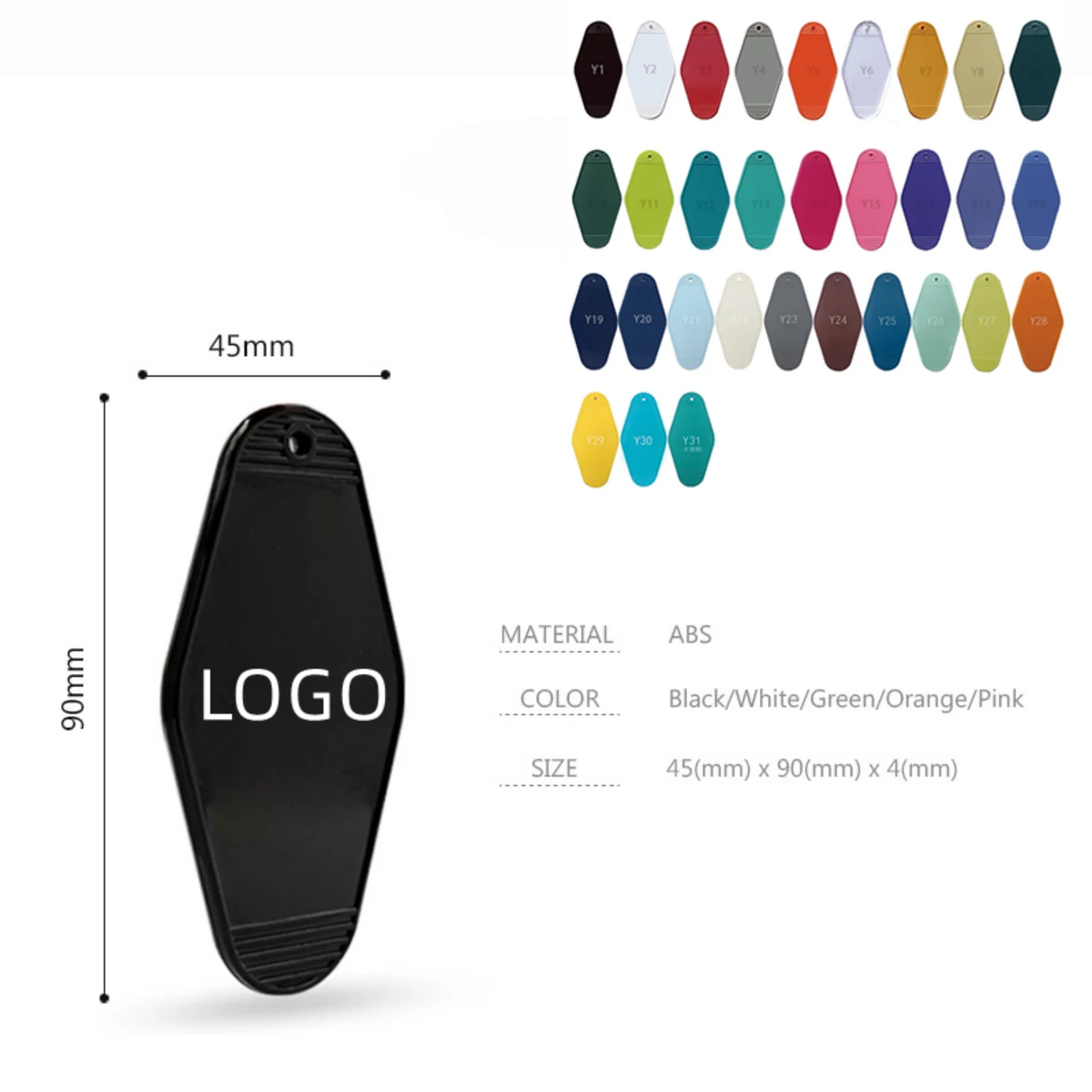 Plastic Key Tag Hotel Luggage Keychain 1