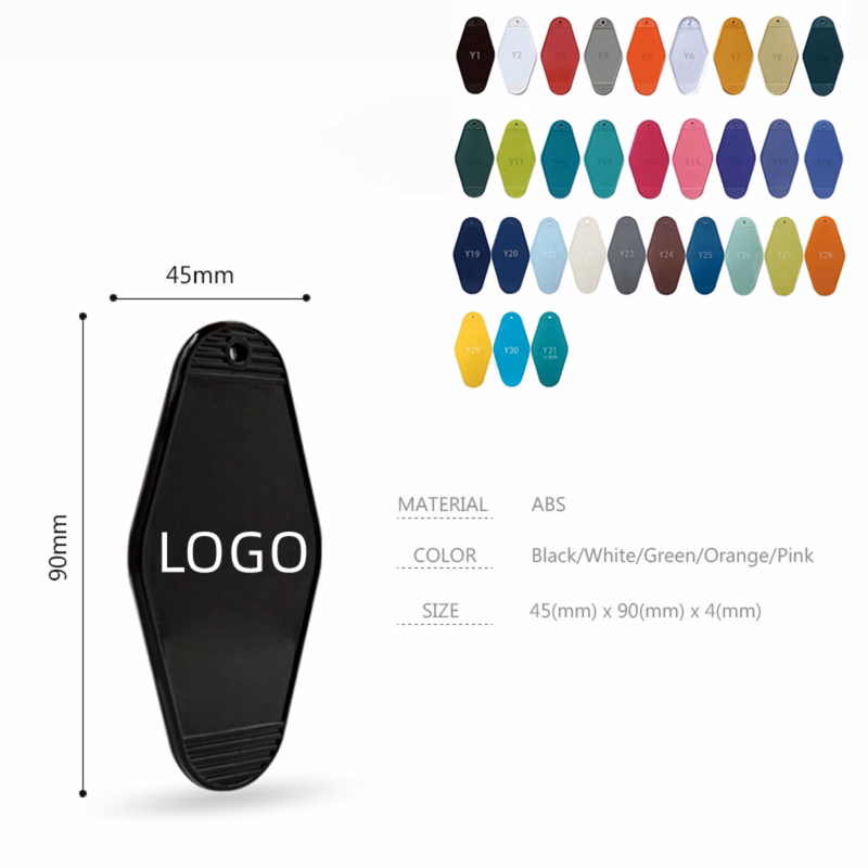 Plastic Key Tag Hotel Luggage Keychain