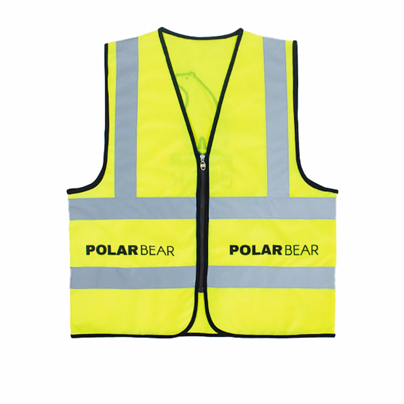 24" x 27" Reflective Fluorescent Safety Vest - Zipper Closure