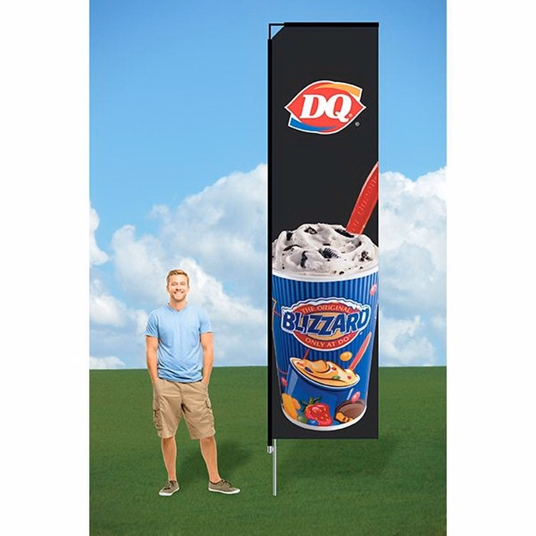 9ft Banner Flag with Ground Stake-Double
