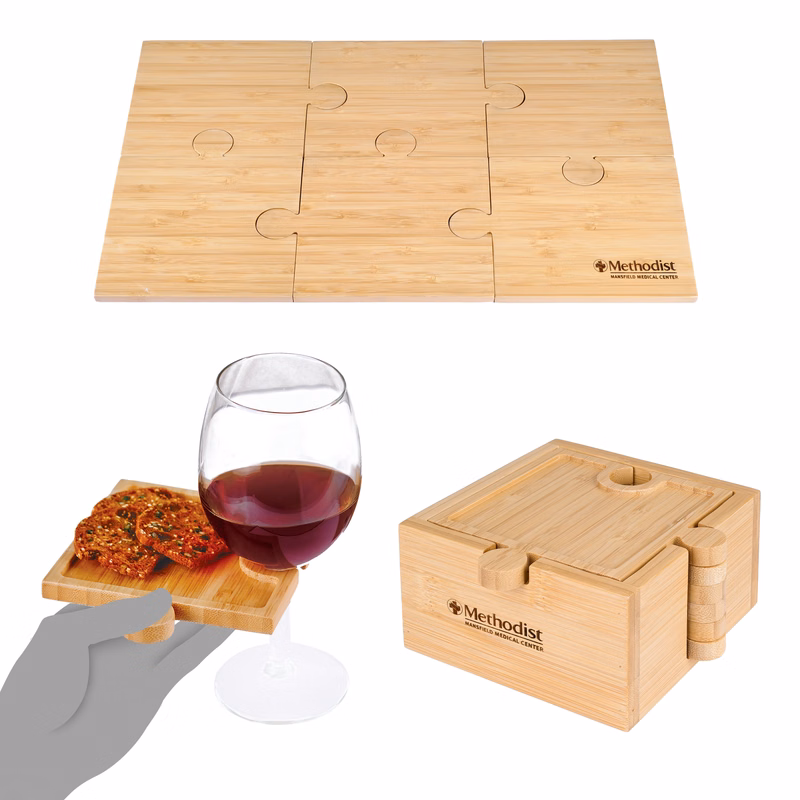 Bamboo Appetizer Plates/ Charcuterie Board Set