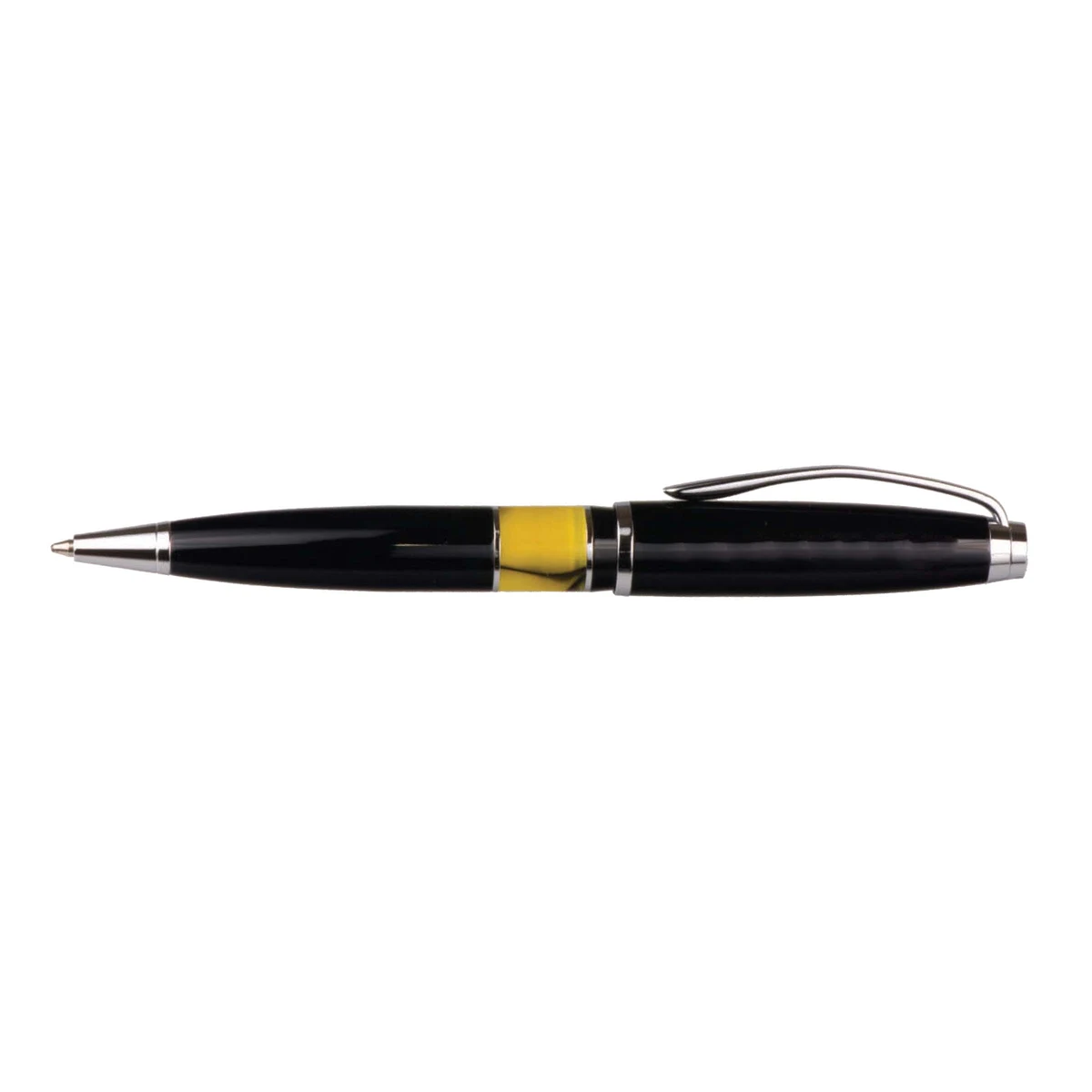Intrepid Ballpoint Pen with Yellow Stone Accented Barrel 1