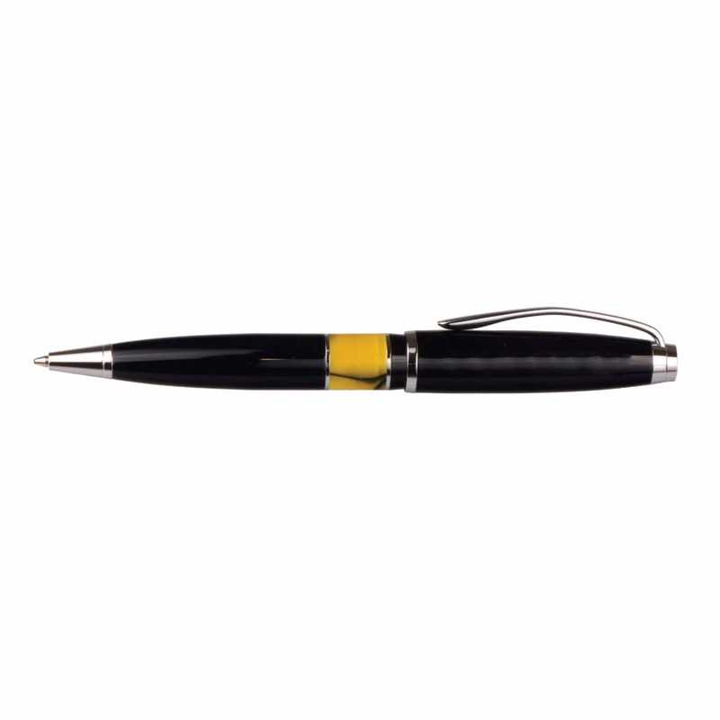 Intrepid Ballpoint Pen with Yellow Stone Accented Barrel