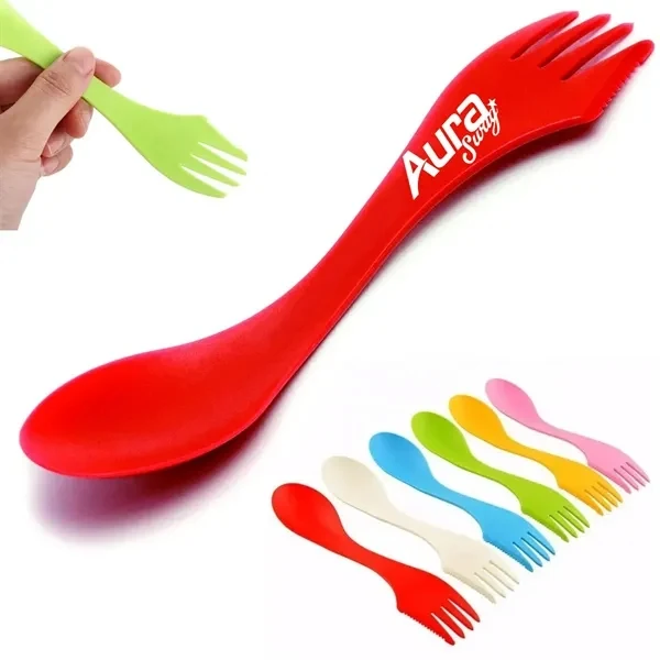 Custom 3-in-1 Plastic Cutlery Spork Set — Outdoor Picnic & Travel Essential 1