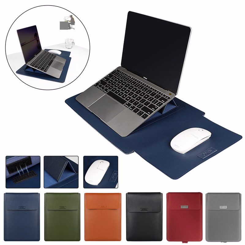 Laptop Sleeve with Foldable Stand Artificial