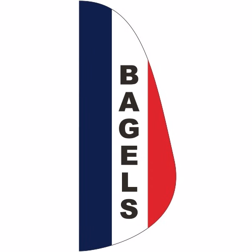 "BAGELS" 3' x 8' Message Feather Flag