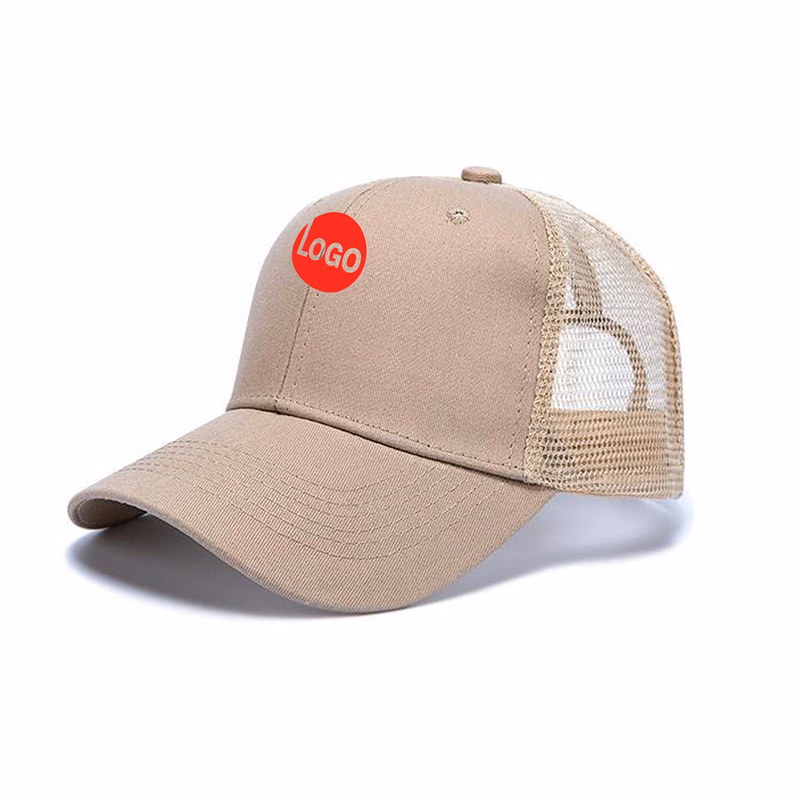Full Color Imprint Cotton Adjustable Mesh Trucker Hat