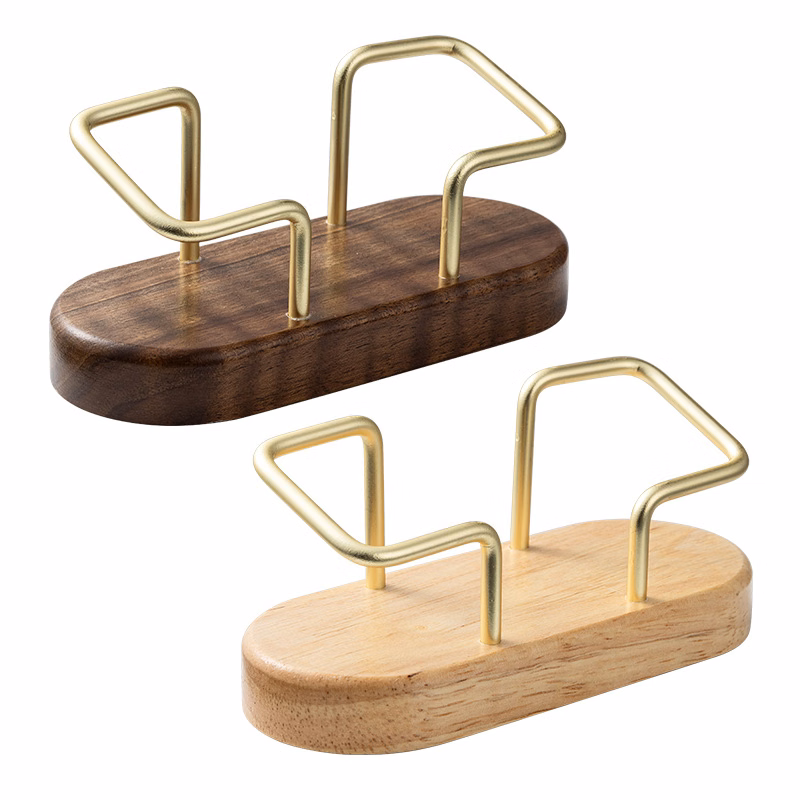 Wood Business Card Holder for Desk