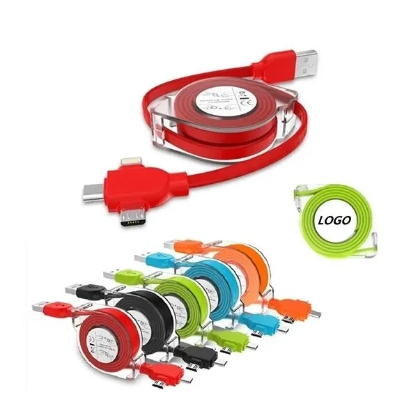 3 in 1 USB Retractable Fast Charging Cable 1