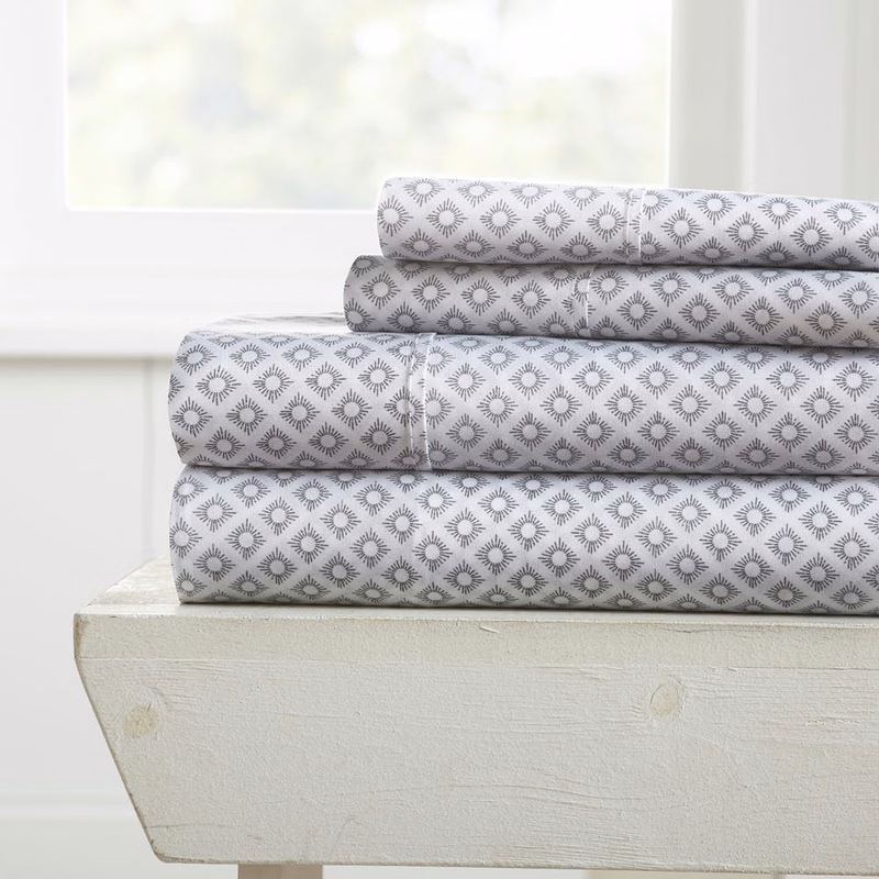 Bed Sheet Sets - Gray Polaris Cali King 4 Set