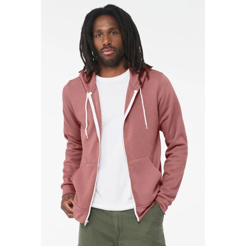 Bella Unisex Poly-Cotton Fleece Full-Zip Hoodie 1