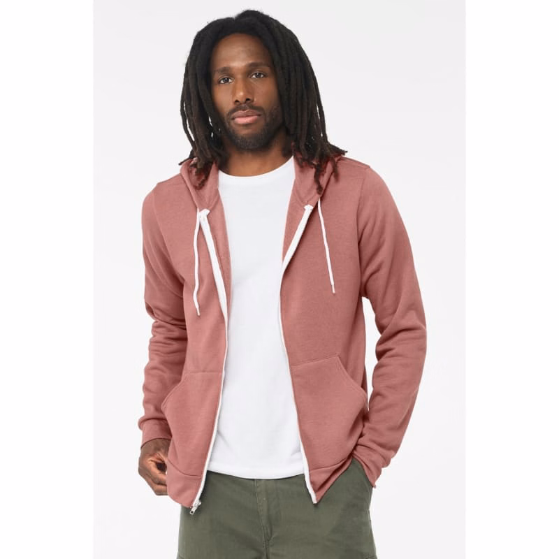 Bella Unisex Poly-Cotton Fleece Full-Zip Hoodie