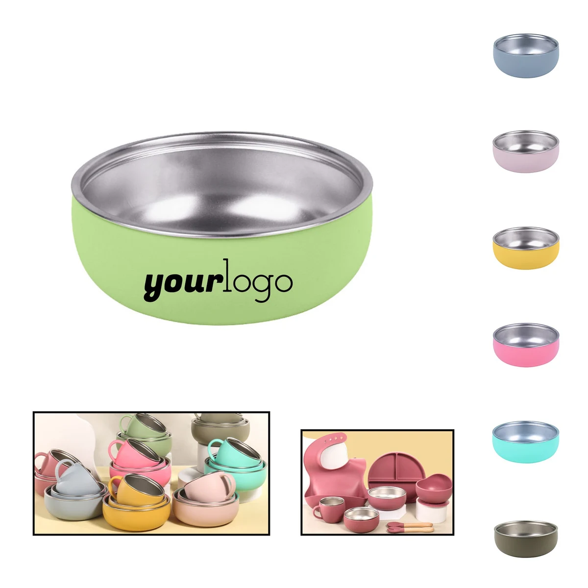 Silicone Stainless Steel Children's Tableware 1