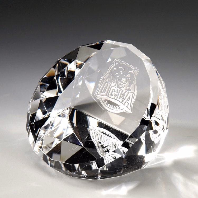 3" Standing Faceted Dome Paperweight