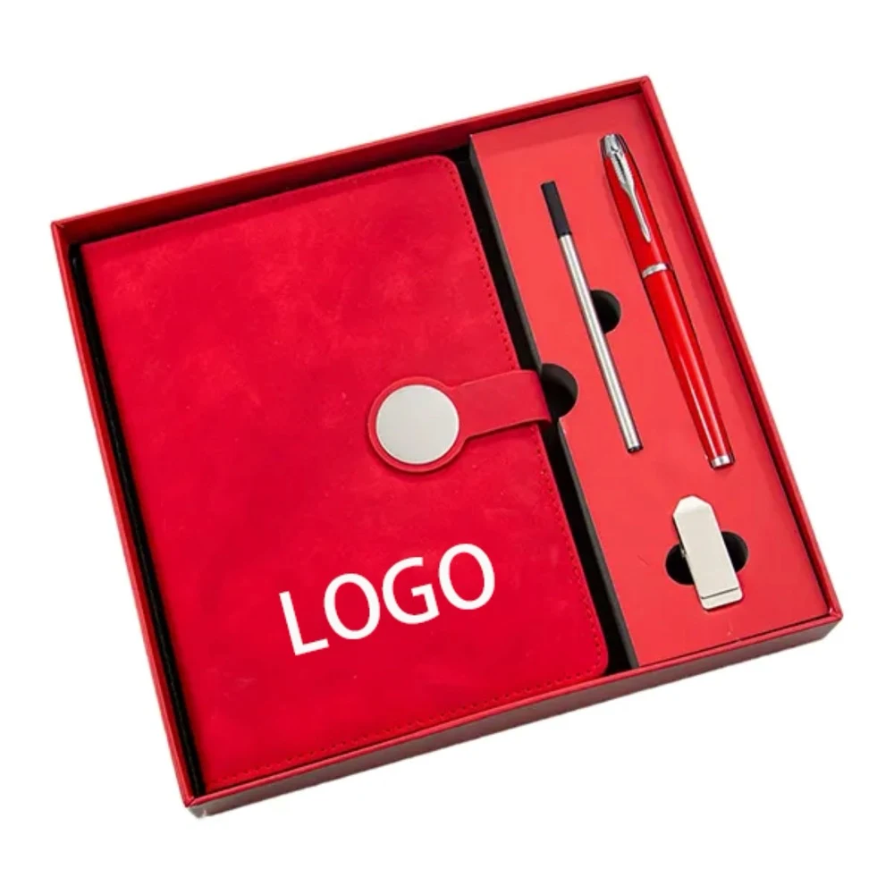 A5 Leather Notebook Pen & 16GB USB Gift Set 1