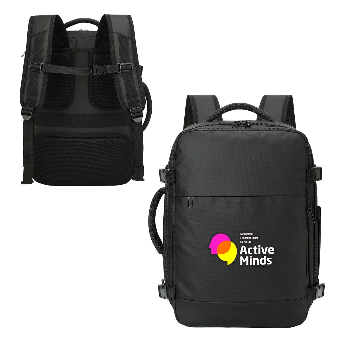 Seneca Hybrid 600D Water Resistant Ripstop Polyester Backpack & Travel Carry-On 1