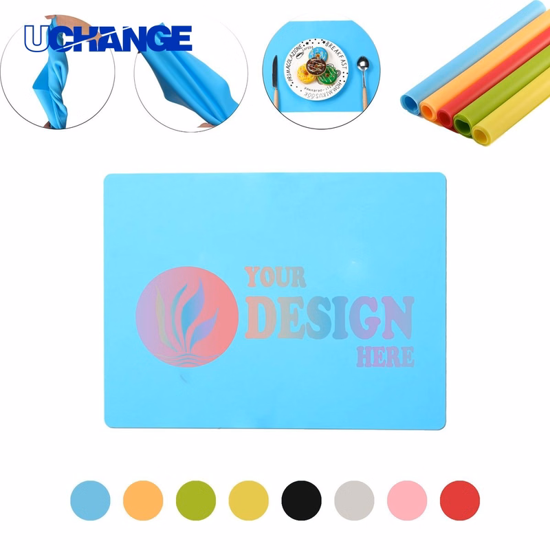 Custom Rectangular Silicone Placemat for Table Protection