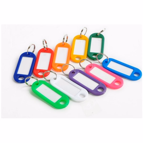 Custom Plastic Key and Luggage Tag with Writable Card Insert — 2in Corporate Travel Giveaway