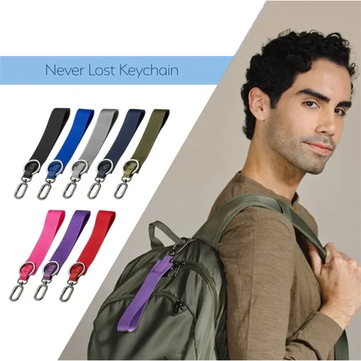 Customizable multi-function PU leather keychain lanyard 1