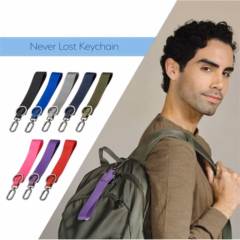 Customizable multi-function PU leather keychain lanyard